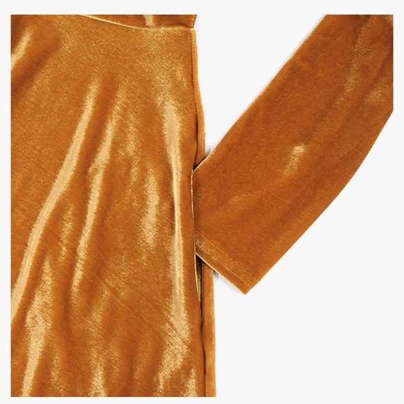 Velvet adult golden dress - Picture 5 of 6